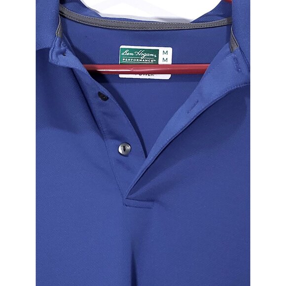 Ben Hogan Performance Men's Blue Polo Golf Shirt Size Medium Polyester - Picture 2 of 6